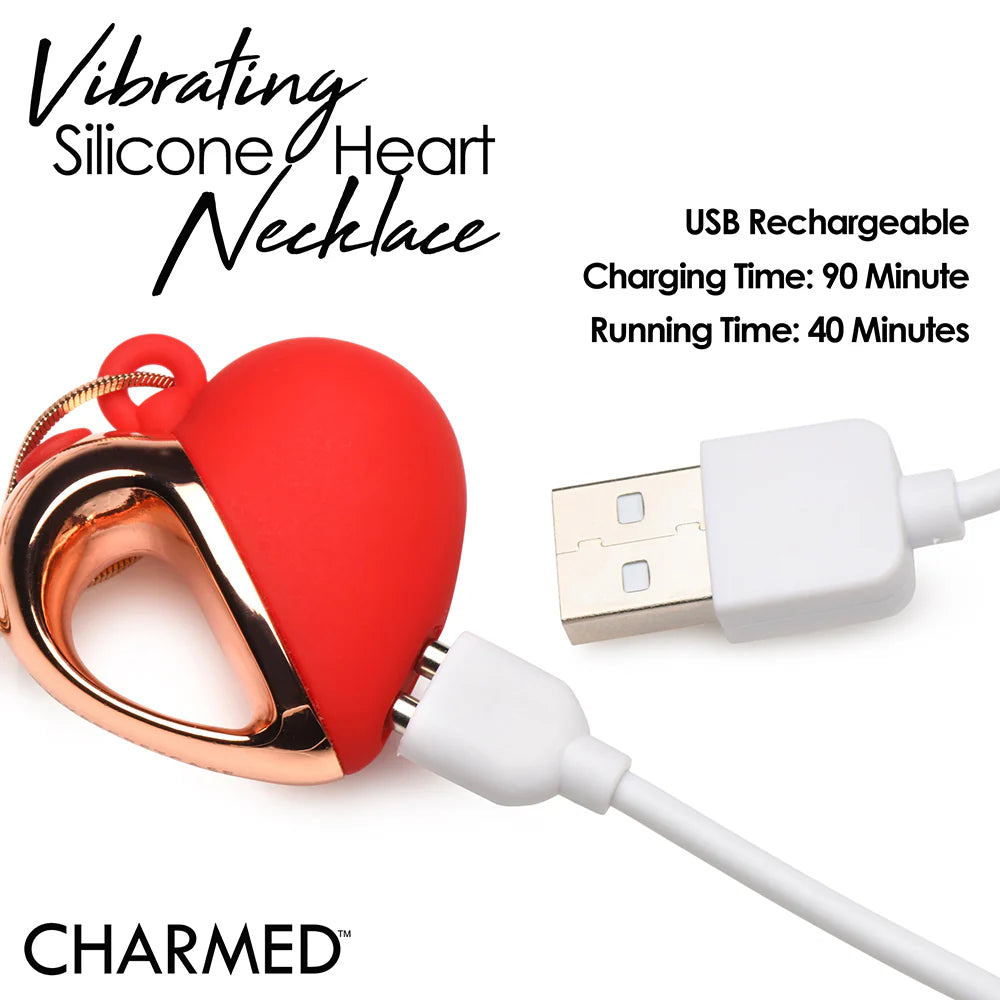 Charmed Vibrating Heart Necklace
