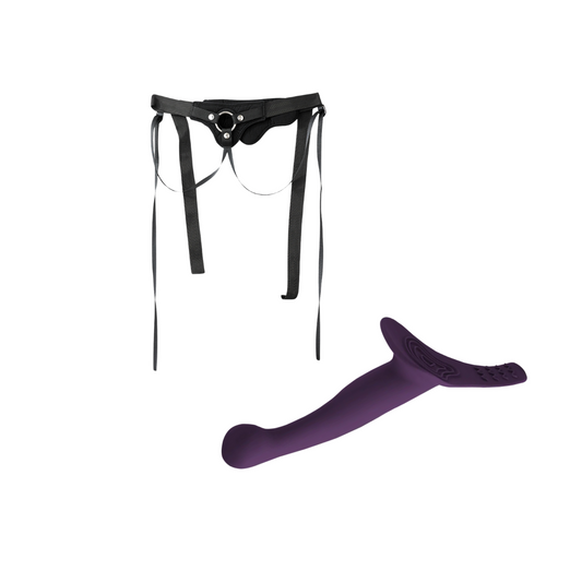 Harness & Vibrating Strap-On