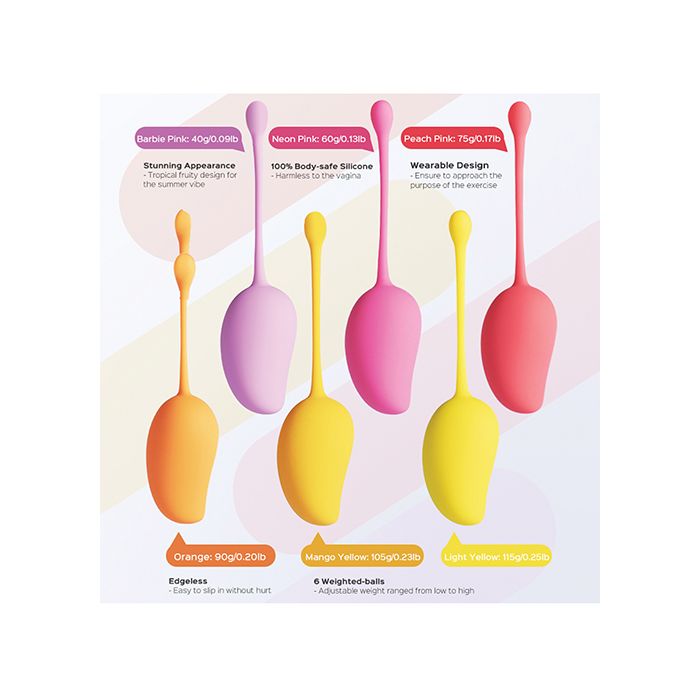 Mango 6 Weighted Kegel Ball Exercise Set