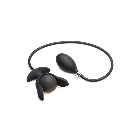 Dark Pearl Inflatable Vibrating Plug w/Remote Control