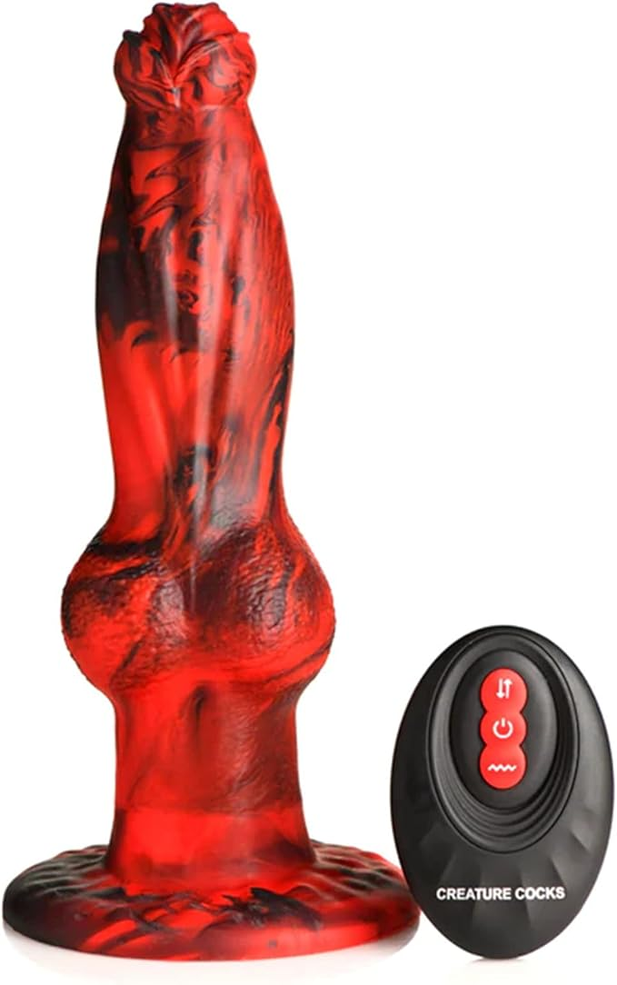 Hell-Wolf Thrusting & Vibrating Silicone Dildo