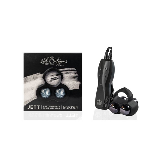 Jett Remote-Controlled Penis Vibrator Black