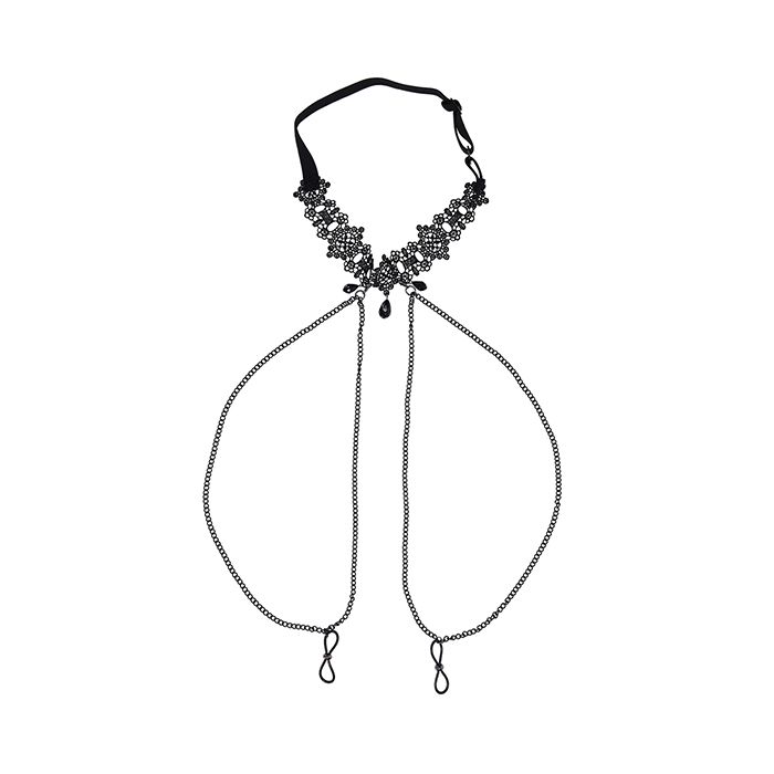 Mischief Lace Collar with Nipple Ties