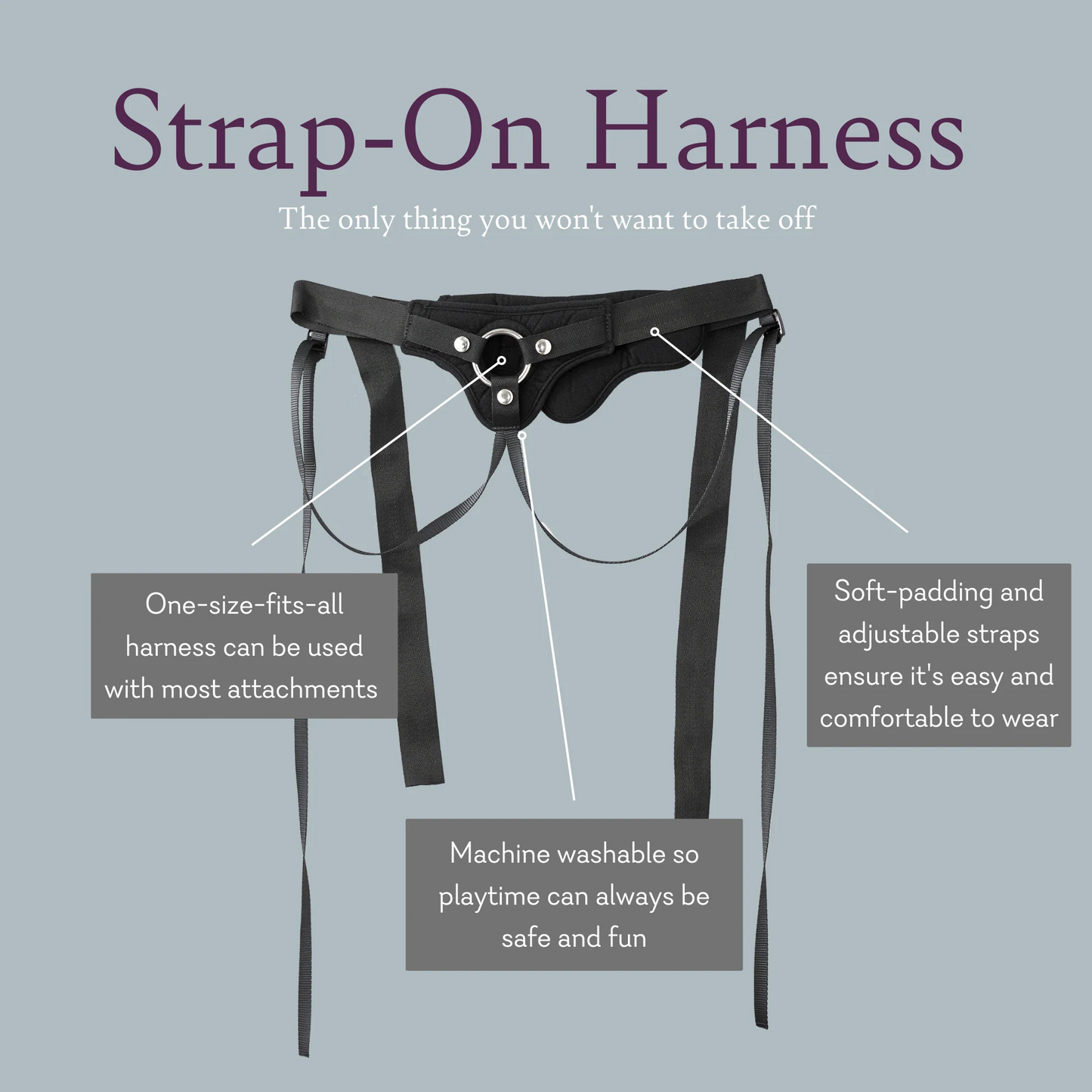 Harness & Vibrating Strap-On