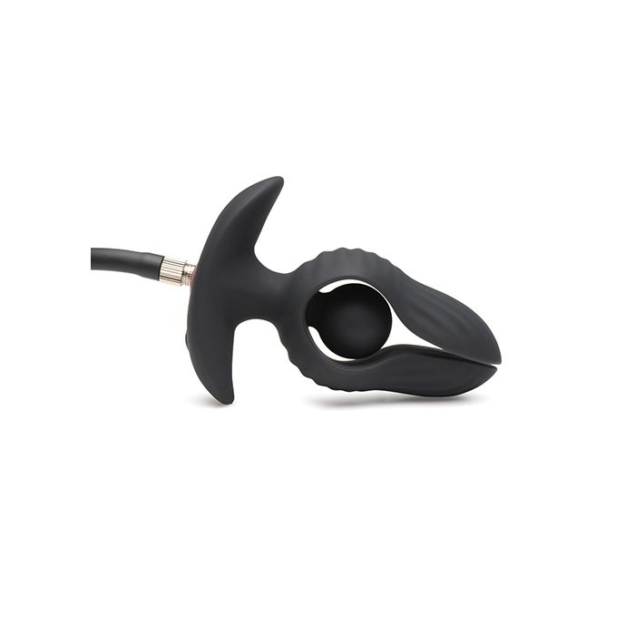 Dark Pearl Inflatable Vibrating Plug w/Remote Control